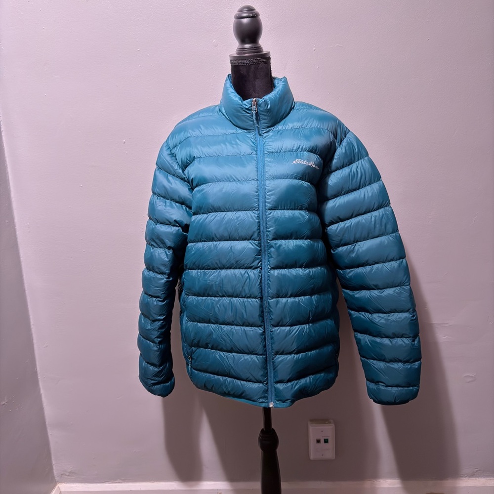 Eddie Bauer Mens Sz XL Puffer Full Zip Packable Down Insulated Jacket - Picture 1 of 12